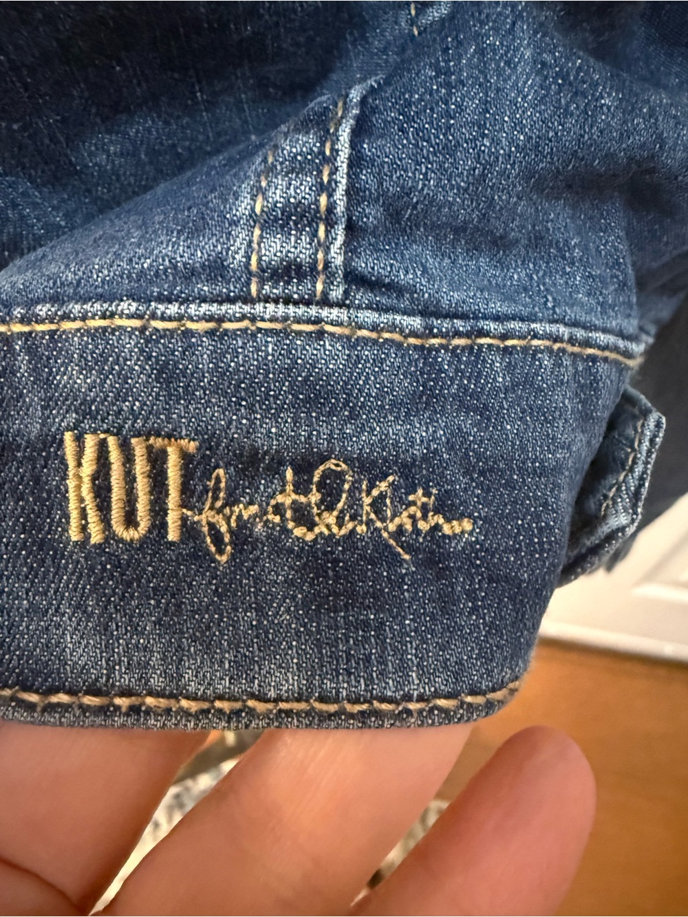 Kut from the Kloth Blue Denim Jacket - Button Front Helena - Picture 5 of 12